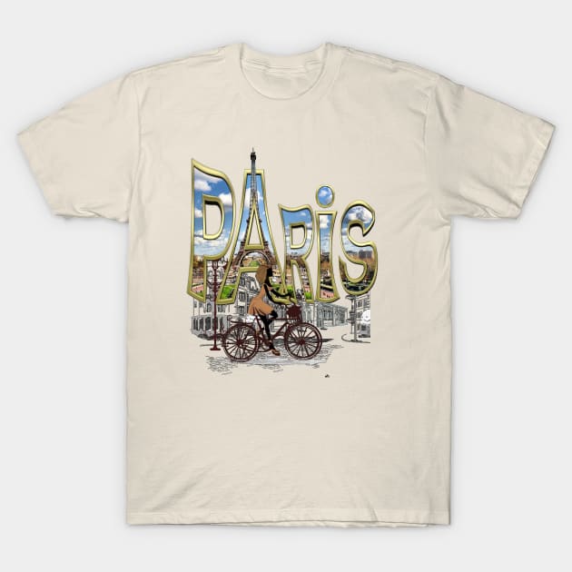 Tour-de-France in Paris T-Shirt by Nadine8May